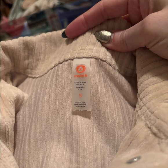 Mono B Cream Corduroy Jacket with Silver Accents - Picture 2 of 3